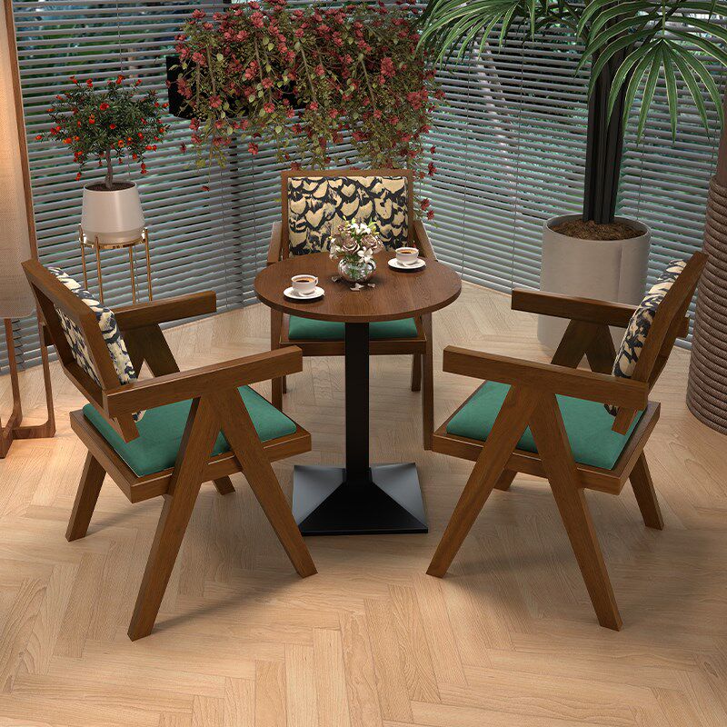 网红咖啡店桌椅法式西餐厅料理店烘焙甜品店奶茶店美式餐桌椅子