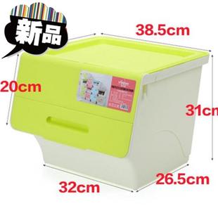 加高收纳箱88收纳箱小号塑料整理箱前开式侧翻盖小零件