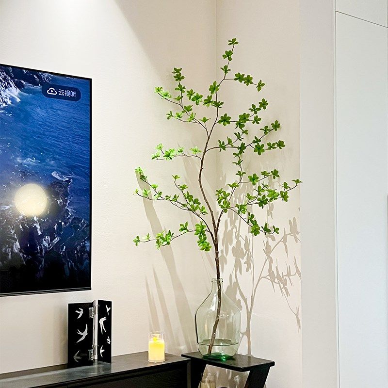 仿真绿植吊钟树马醉木室内客厅落地电视机柜高级感假花摆件装饰品