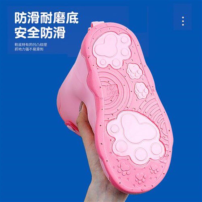 儿童雨鞋男童宝宝防滑胶鞋学生小童幼儿卡通防水小孩男女短款雨靴