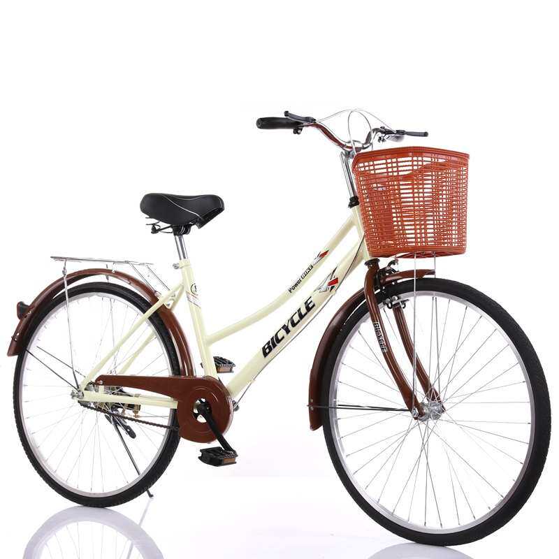 自行车女式轻便成人男实心胎免充气学生淑女单车成年通勤车休闲车