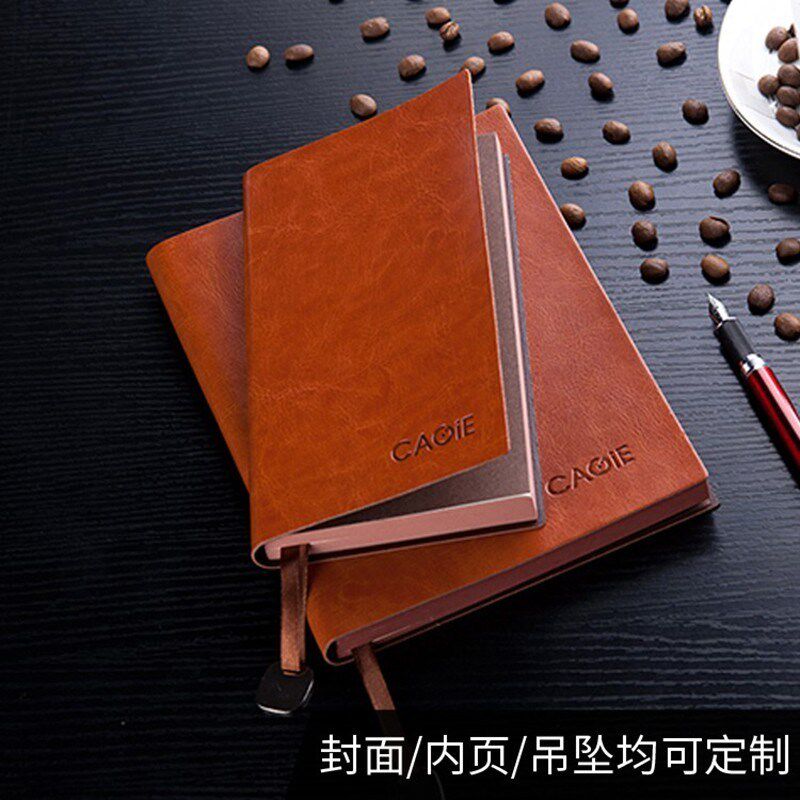 A6/A5/B5软皮面记事本订做商务日记随身小笔记本Q内页印刷定制log
