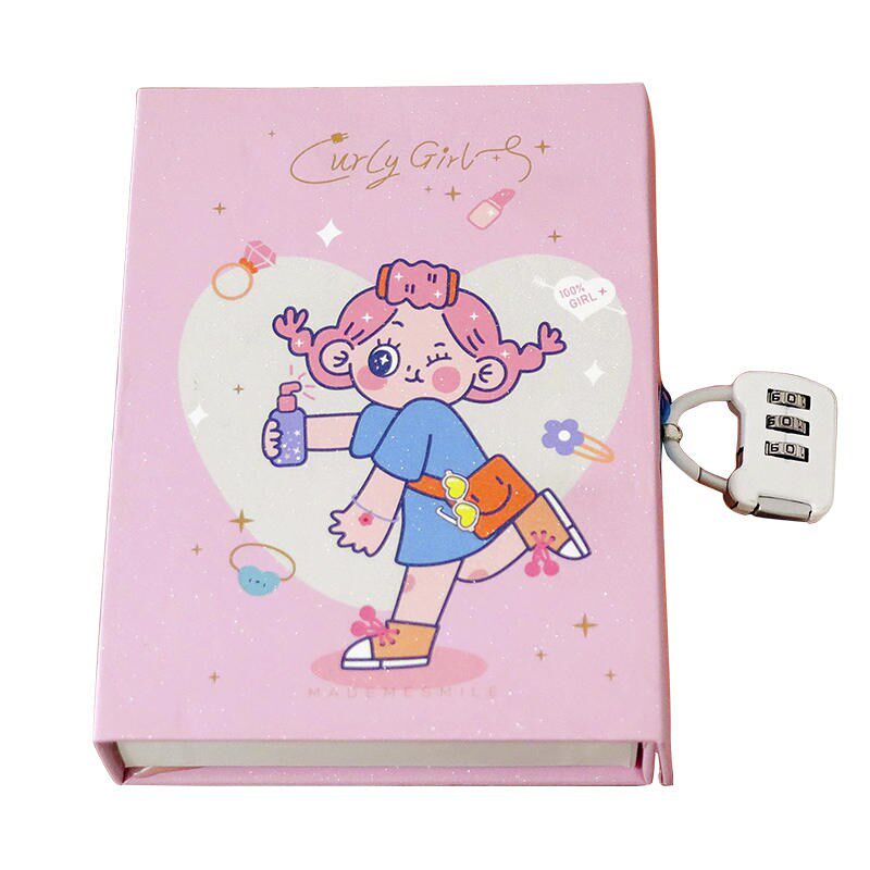 密码本女孩小学生手帐本日记本女生秘密手账本套装少女可爱记事本