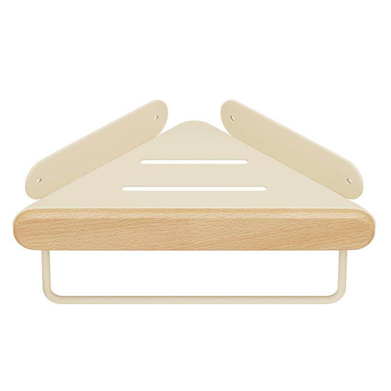 奶油风浴室置架架三角卫间厕所原木架子卫浴物生神RPA器洗漱台洗