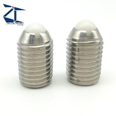 树脂头不锈钢球头柱塞 尼龙球波珠 弹簧定位 珠紧定螺丝NBSS3-M16