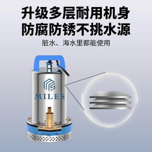 直流潜水泵用电瓶车2V24V4家8V61072V农用灌溉小型抽EPA水机泥浆V