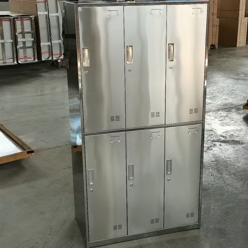 定制304不锈钢八门更衣柜工厂无尘车间带锁换衣柜员工多门收纳柜