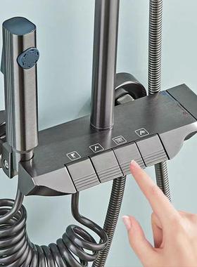 枪灰色太铝花洒卫功生淋雨器GVG套装空多能按键切换航间母花洒全