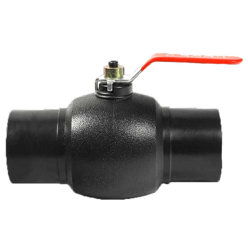 饮用水专用PE钢芯球阀对接阀门铁手柄手把75 90 110 160对接管件