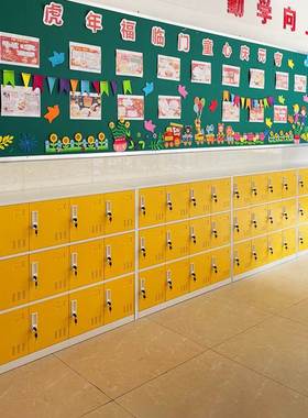 生物TB646731品存放教室书包柜员工收纳柜皮矮柜带锁铁彩柜色学钢