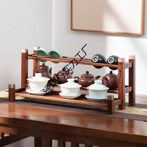 实木杯架新中茶壶茶具展式示架茶架器茶宠摆放桌茶面紫迳嗨舟实砂
