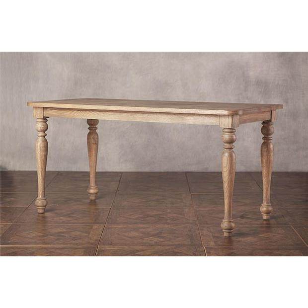 #W8角经典法美式乡村餐无品牌/桌复欧式田园风格古做旧式全实木圆