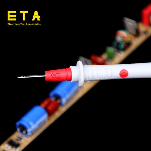 ETA4392S万用表线笔线高档加粗16A低电阻表棒防冻柔软硅胶测试线