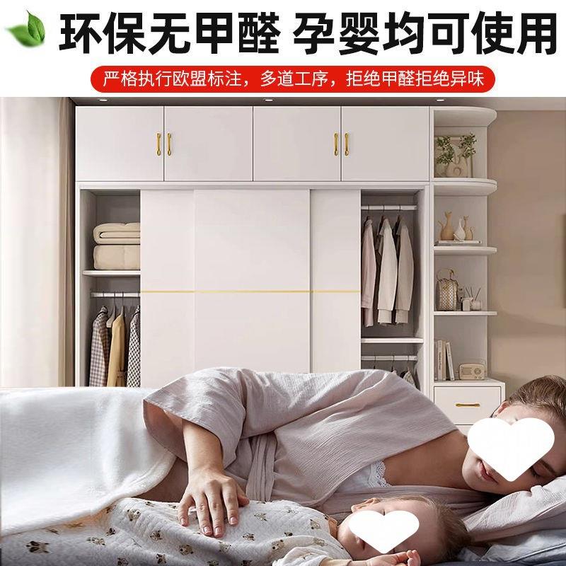 装见详情家用衣柜包安卧简约实木推拉门室衣儿童大橱速卖通厂家