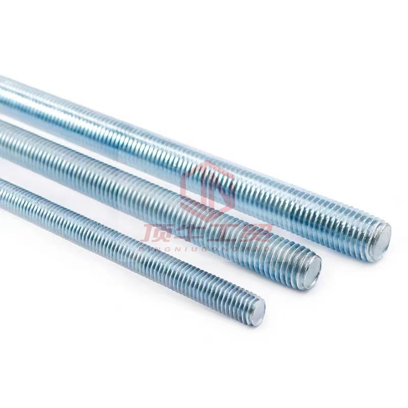 国标镀锌发黑8.8级丝杆DIN975牙条1米全牙螺纹杆通丝吊筋杆M4-M48