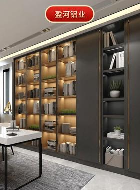 轻奢极简家用一门墙到顶客厅靠隔收纳储物一体铝组合合CP1071金断