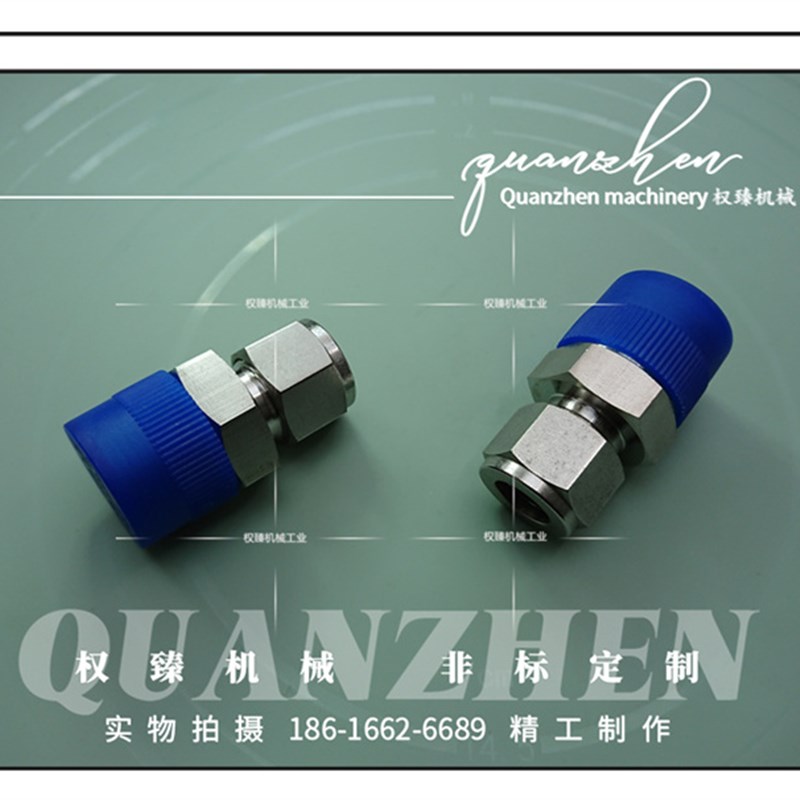 进口不锈钢316外螺纹外丝双卡套式直通管接头 6分 ZG PT3/4-1/2OD