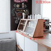 日式 纯实木厨房收纳碗柜调VEJ料柜小柜型餐边柜柜餐璃桌整理玻储