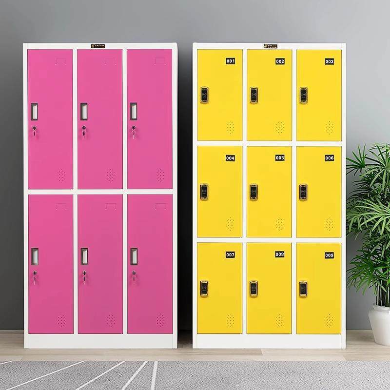 彩色柜衣001铁皮柜工储物柜瑜伽馆浴室健身房换衣柜更感应锁存员