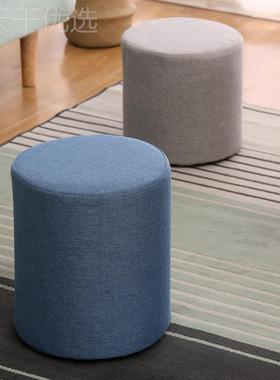 换布简鞋凳家用小凳子约沙发凳客厅艺圆DWJ凳轻奢妆凳试衣间穿梳