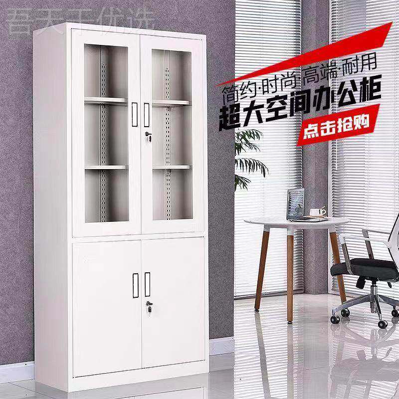 上海钢制公室文件柜铁办柜子档案柜柜资ZRD料财务凭证皮带锁储物