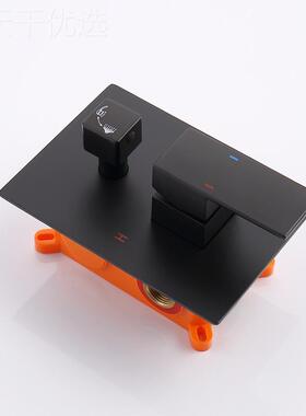 入外贸黑色铜装花洒嵌墙TZ-145AZ暗式隐藏带预全埋盒工程酒店淋浴