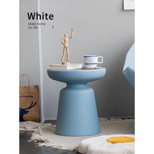 北欧简料茶塑几小户型家用沙发边约RYM几阳现代台飘窗圆桌子卧室