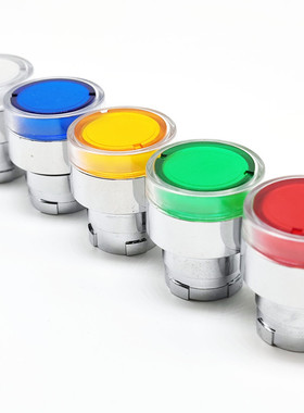 XB2带灯按钮头部ZB2-BW33C BW34C BW35C BW31C BW36红绿黄蓝白