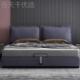 意式 轻奢现代简UUW约真皮床包床小户型卧床软双人床1.婚8米主皮艺