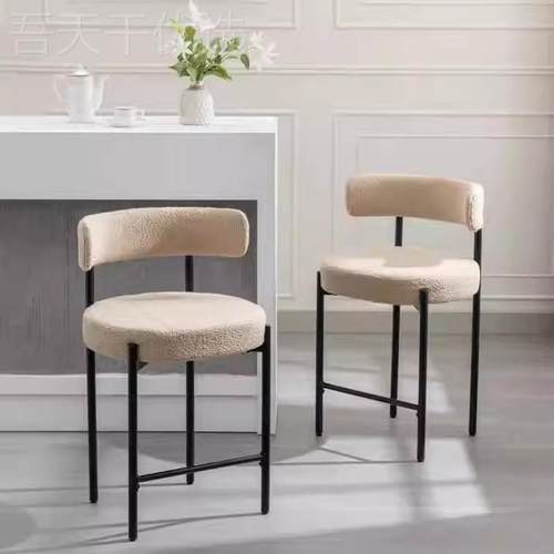 吧北欧子轻奢台椅家用高脚凳背吧凳现代VAO简约酒吧前台高脚椅铁