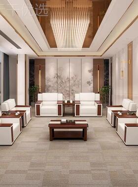 办公发客区贵宾商务洽谈办公室接待室议会领导会77170布艺单沙人