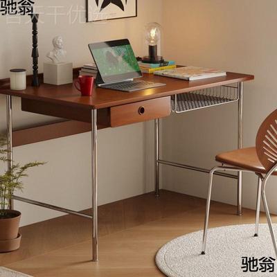 实木桌复古日户WLK型小电脑桌轻奢家用书房工作书台简约式办公学
