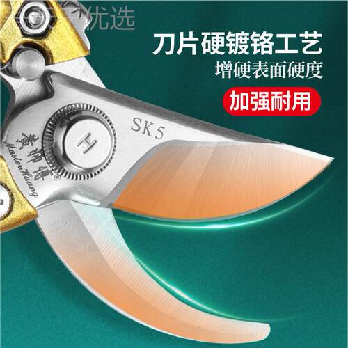 PAZ黄师傅SK5专钢修枝剪园林园艺剪农用力剪花枝果枝剪树省枝用剪