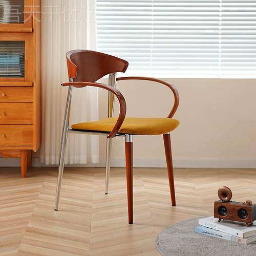 北欧实木餐椅靠设计师椅990扶手家用休闲椅书桌椅现代简背餐厅吃