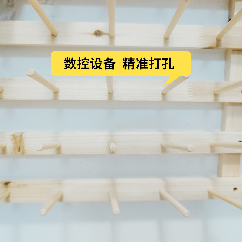热卖简约缝纫机线架缝纫客厅壁挂式实木线架子放线家用收纳储物架