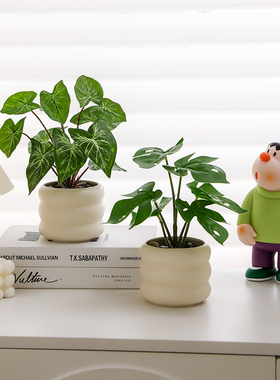 桌面仿真绿植室内办公桌工位植物盆栽造景装饰摆件绿萝家居装饰品