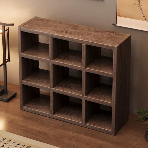 桌面博古架实木中式茶桌茶杯架台式茶具茶叶置物架小型茶台摆放架