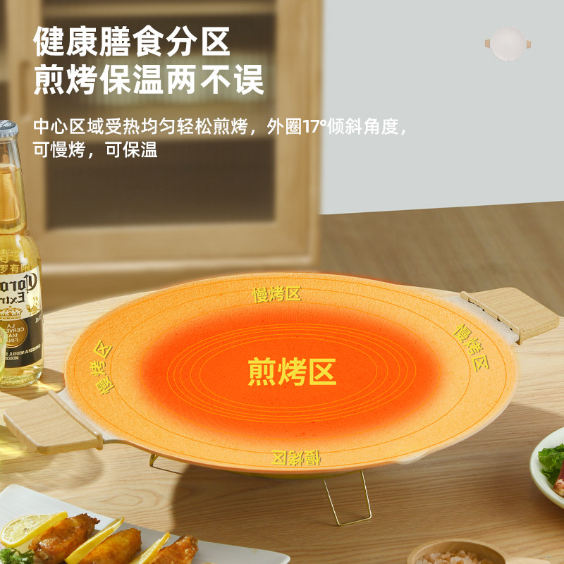 韩式烤肉锅家用烤肉盘电烤盘商用电烧烤炉无烟烤肉机铁板烧煎肉炉