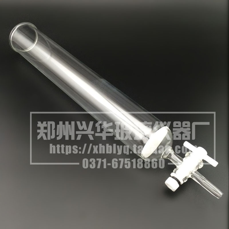 玻璃层析柱60*500mm四氟活塞具砂板层析柱/色层分析柱高硼硅壁厚