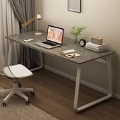 书桌学生家用奶油风小型卧室办公桌现代长方形台式 岩板电脑桌