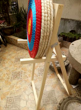 圆形草靶 木架 儿童草编箭靶 室内室外环保箭馆直拉反曲弓