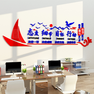 公司办公室入户背景面装饰画形象励志标语loo名称设计纸