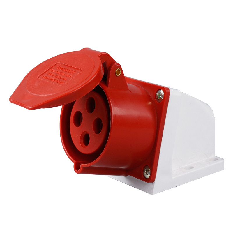 三相四线电插座工业航空插头380v防水防爆公母对接4芯16a32a移动