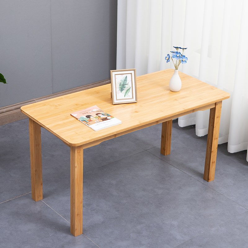 简约儿童学习桌长方形饭桌画画写字桌实木玩具桌子家用小孩桌餐桌