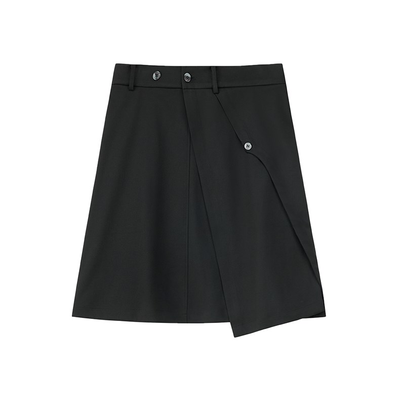 OKINE/立体解构A型开衩多扣位新中式半裙不对称结构围裙裙摆男女