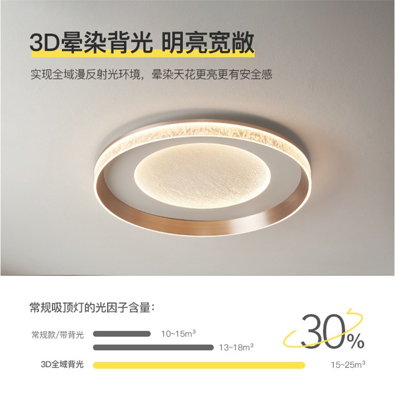 轻奢卧室吸顶灯2025新款意式极简高级感设计师护眼书房主卧室灯具