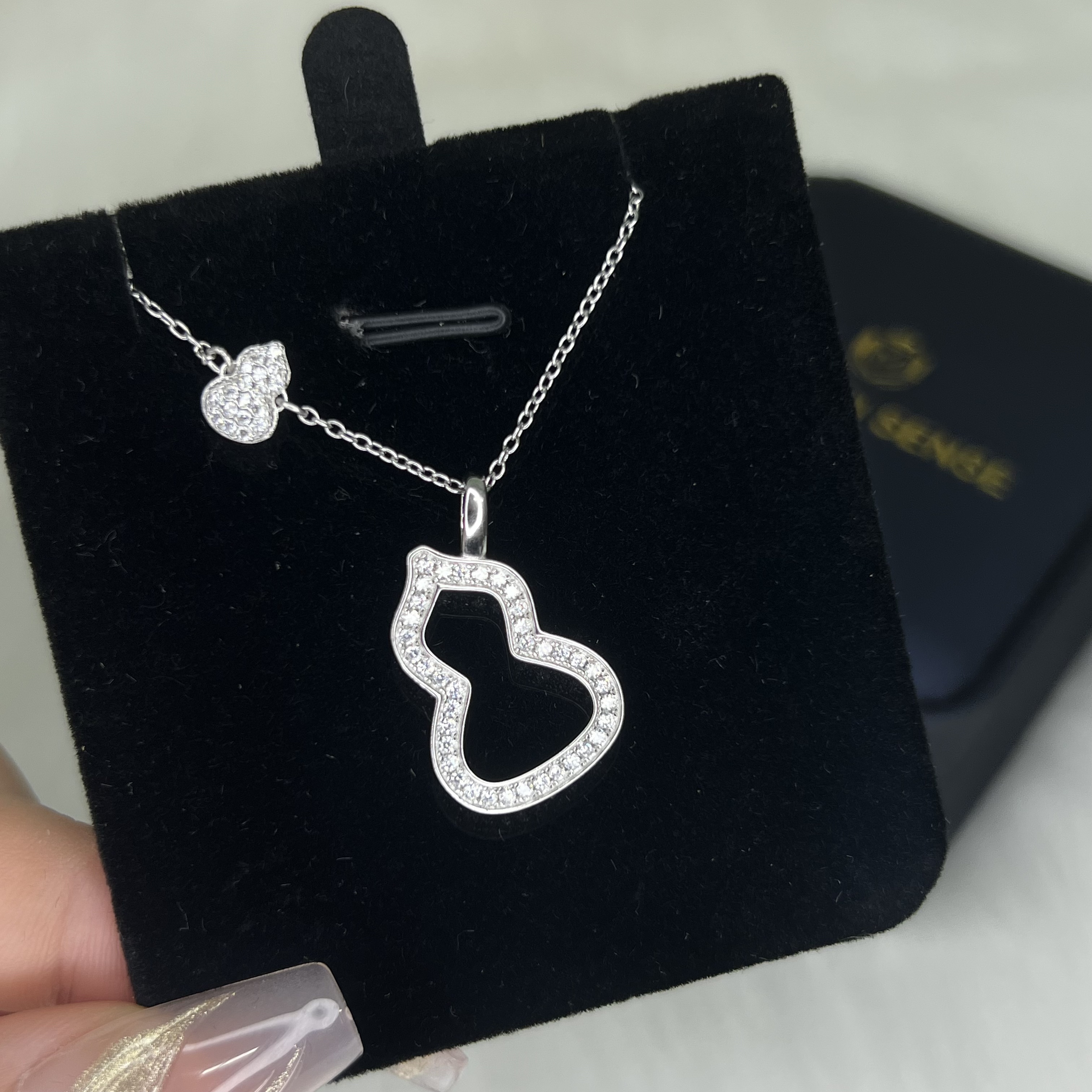 摩登圣饰925纯银葫芦项链女轻奢小众设计感锁骨链送女友礼物