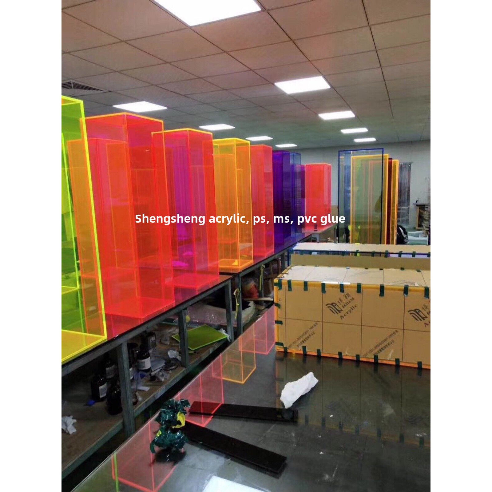 骐盛压克力胶水专用透明防水工艺晶亮剂有机玻璃无影流畅型