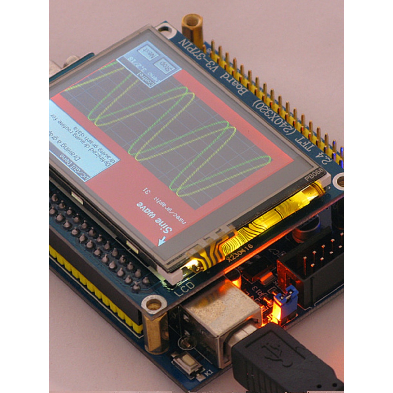 奋斗STM32开发板MINI 2.4寸触摸屏uCOS/uCGUI/GRBL三轴雕刻控制器