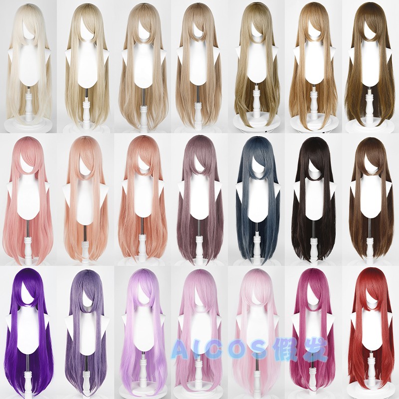 Aicos 长直发cos假发 古风古装万用100cm 女 动漫假发 多色收脸1